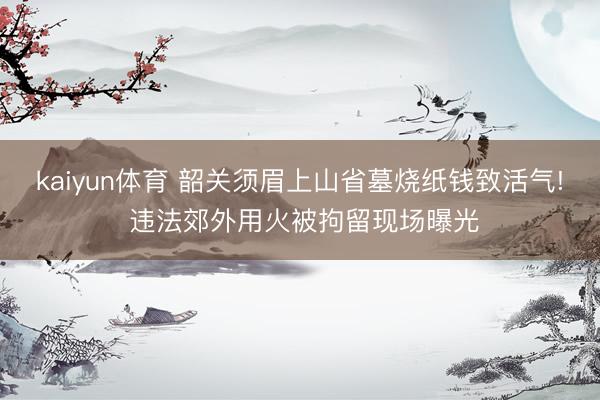kaiyun体育 韶关须眉上山省墓烧纸钱致活气! 违法郊外用火被拘留现场曝光